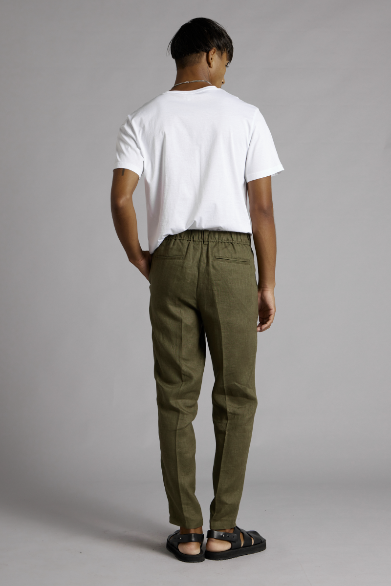 Khaki Osakie GenderU Linen Pants