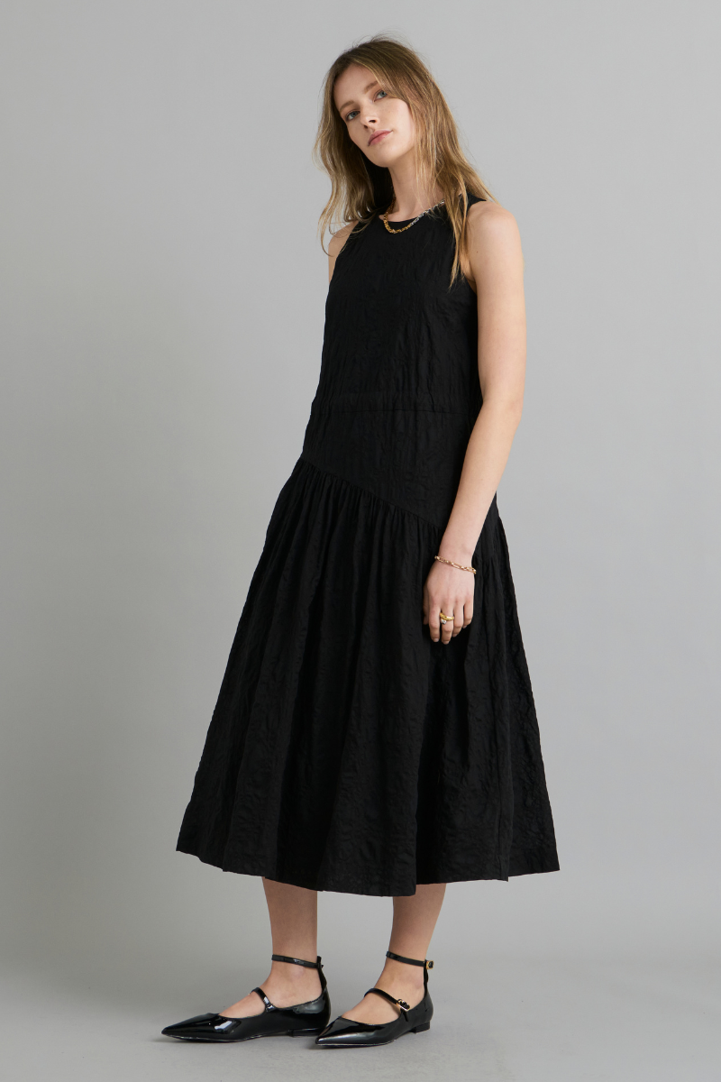 Black Lantern Cotton Sleeveless Dress