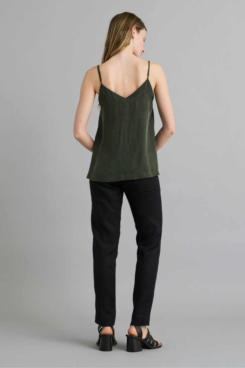 Khaki Glider Cupro Tencel Cami