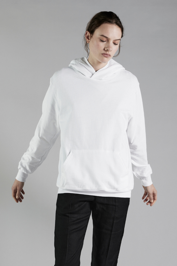 White Circular Cotton GenderU Hoodie