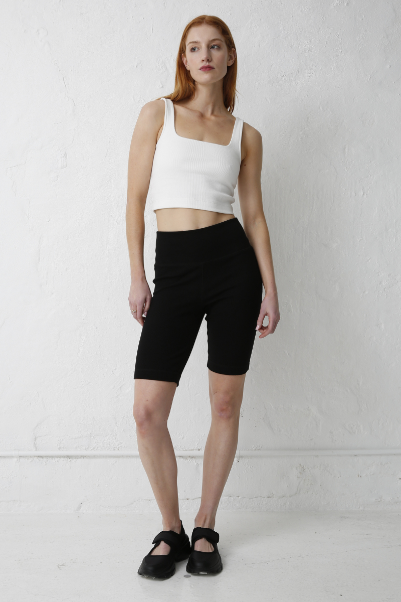 Black Kalex Rib Bike Shorts Nique Clothing