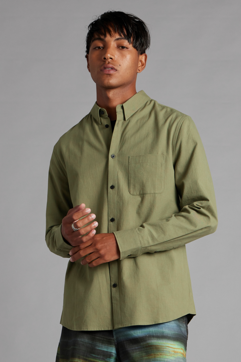 Leaf Green Jeeva Cotton Shirt