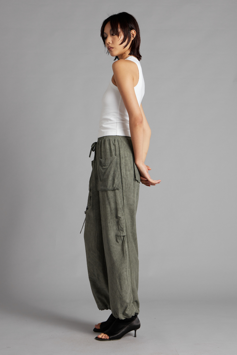 Pale Khaki Agora Utility Pants