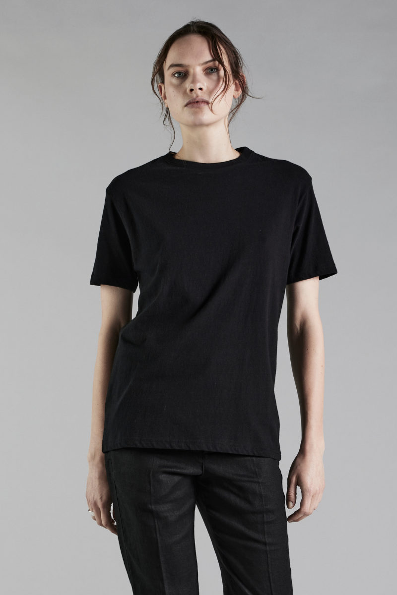 Black Circular Cotton GenderU Tee