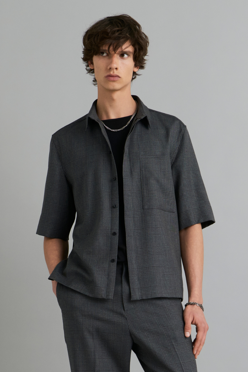 Graphite Check Adie Wool Shirt – Nique Clothing