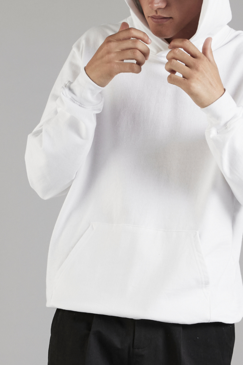 White Circular Cotton GenderU Hoodie