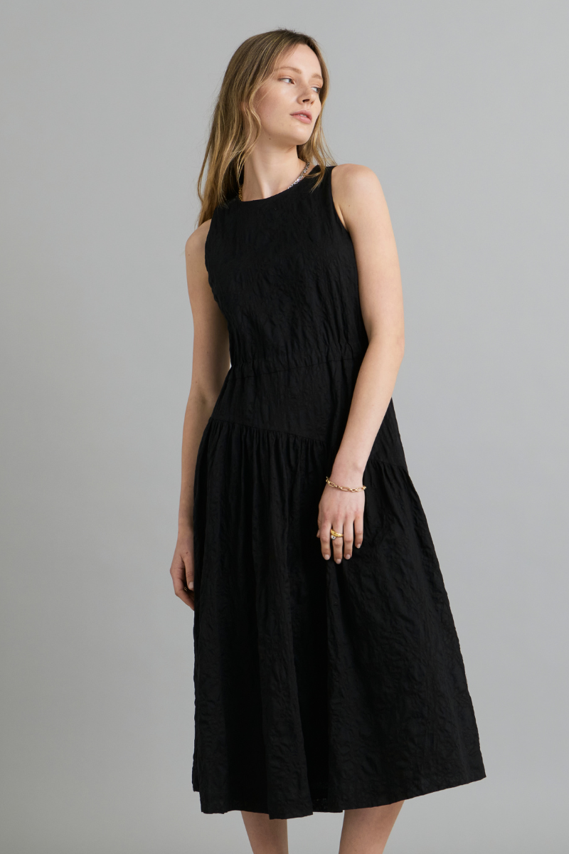 Black Lantern Cotton Sleeveless Dress