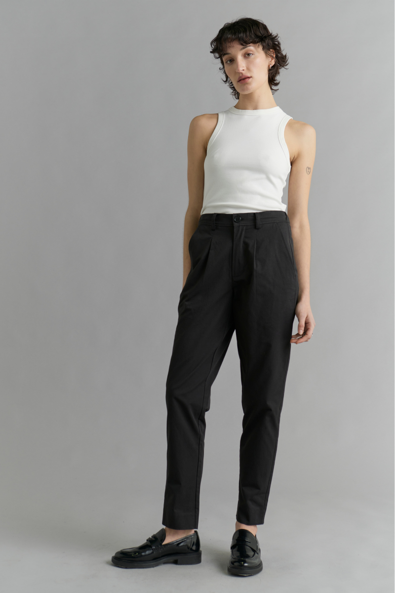 Black Osakie Cotton GenderU Pants