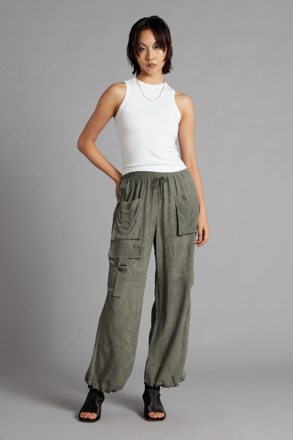 Pale Khaki Agora Utility Pants