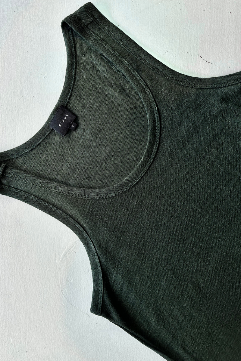 Dark Green Kyoto Hemp Tank