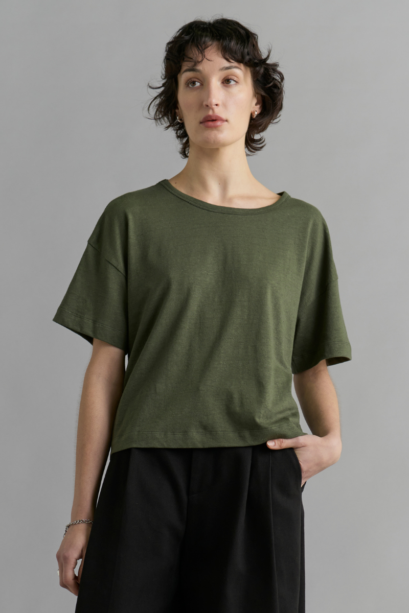 Khaki Joben Cropped Tee