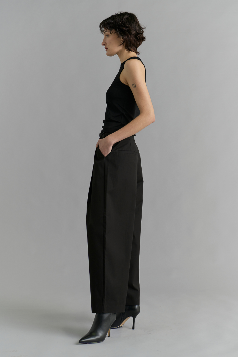 Black Stanton GenderU Cotton Pants