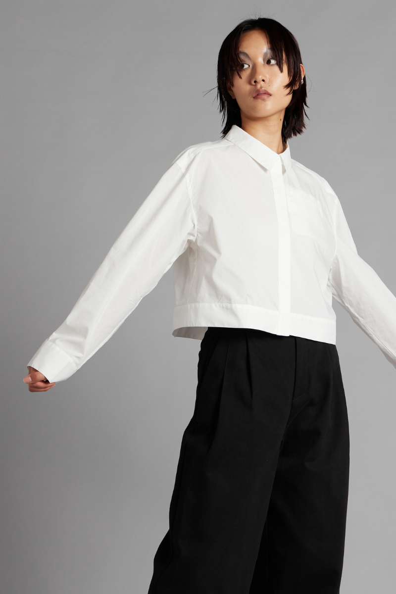 Off-White Rellik Cropped Cotton Shirt