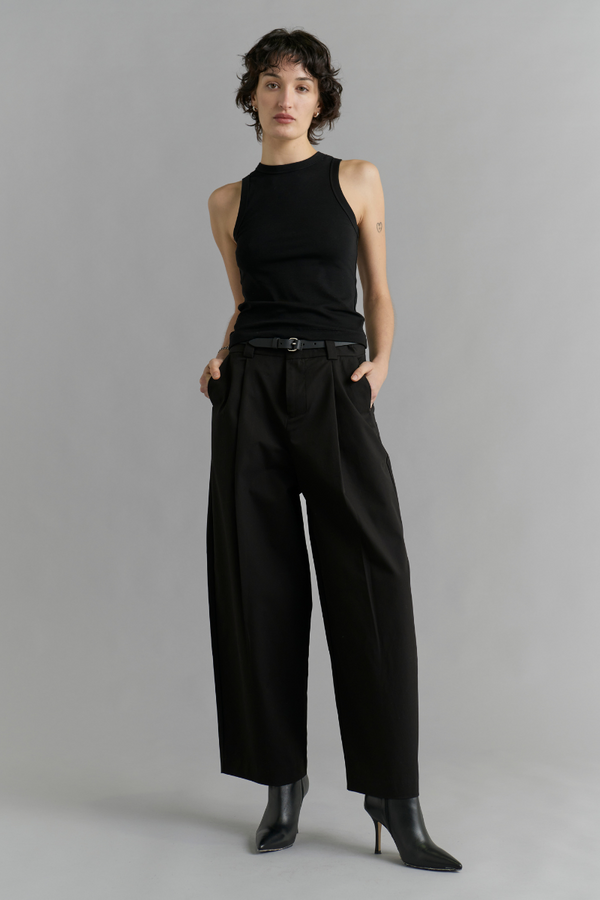 Black Stanton GenderU Cotton Pants