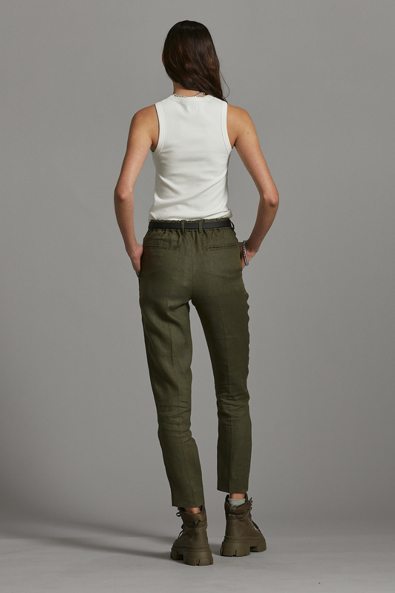 Khaki Osakie GenderU Linen Pants