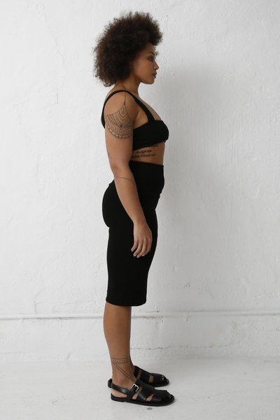 Black Lyssia High Waist Skirt