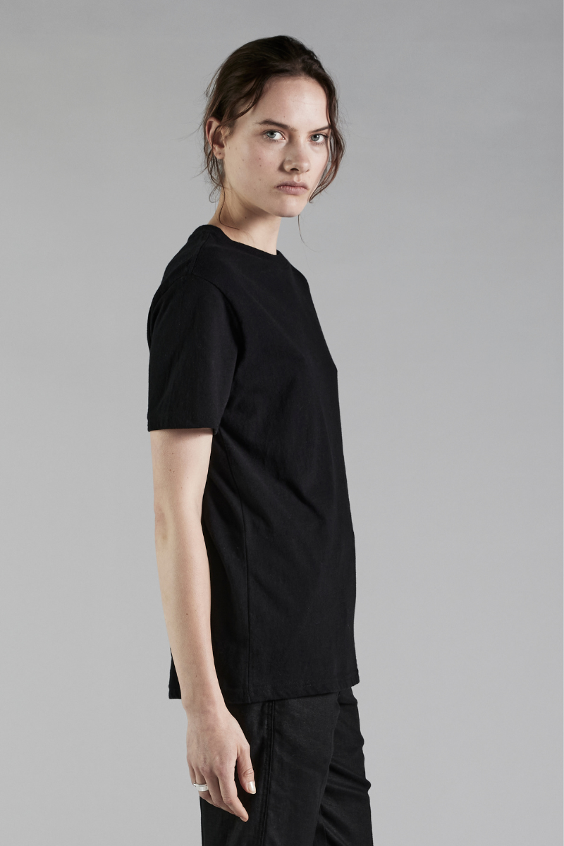 Black Circular Cotton GenderU Tee