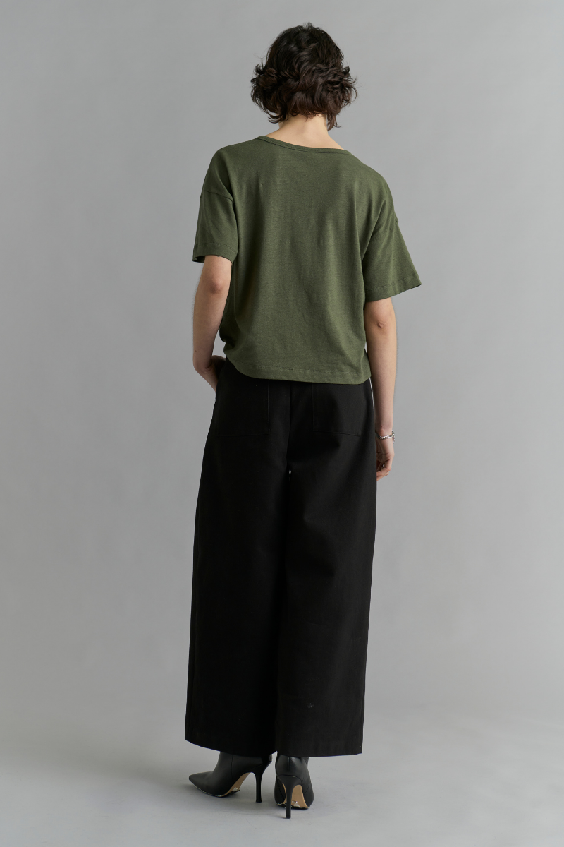 Khaki Joben Cropped Tee