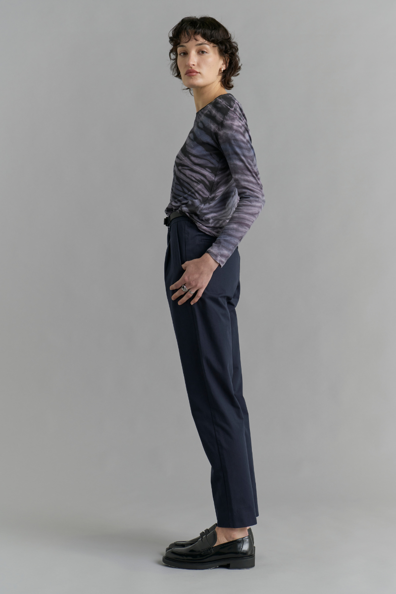 Navy Osakie GenderU Cotton Pants