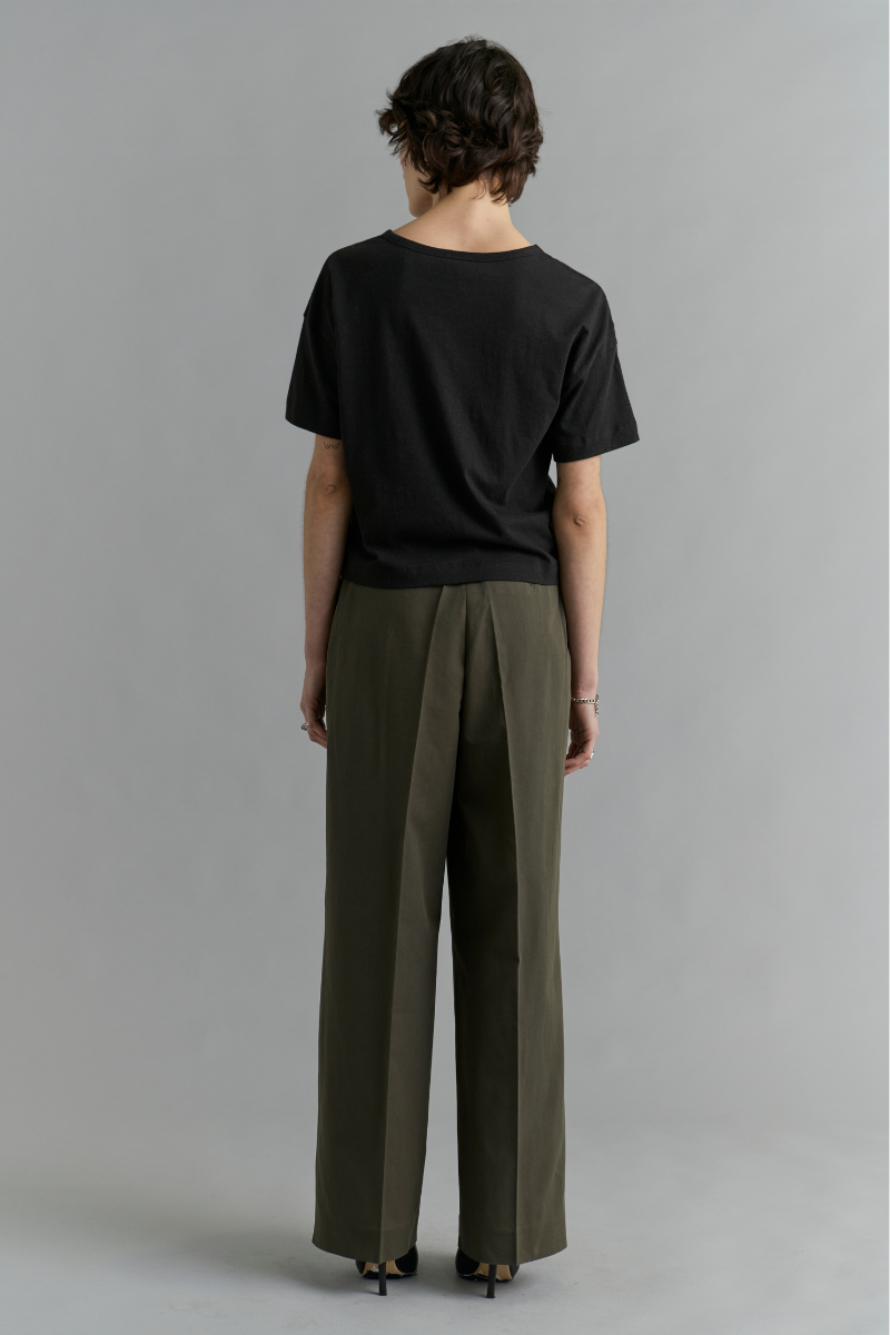 Rich Khaki Sculpture Pants