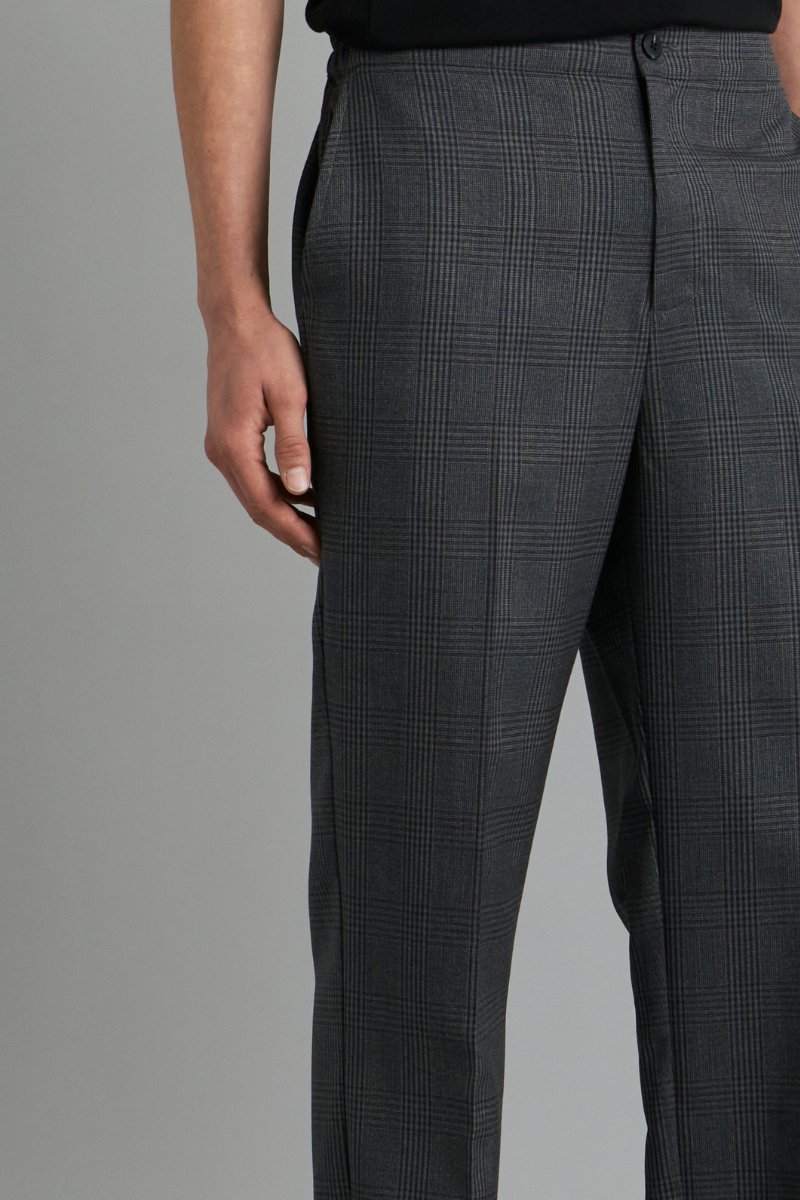 Graphite Check Adie Wool Pants