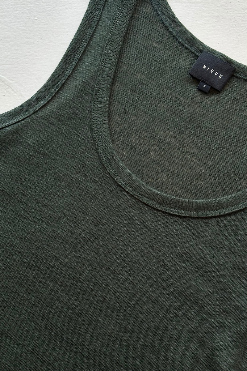 Dark Green Kyoto Hemp Tank