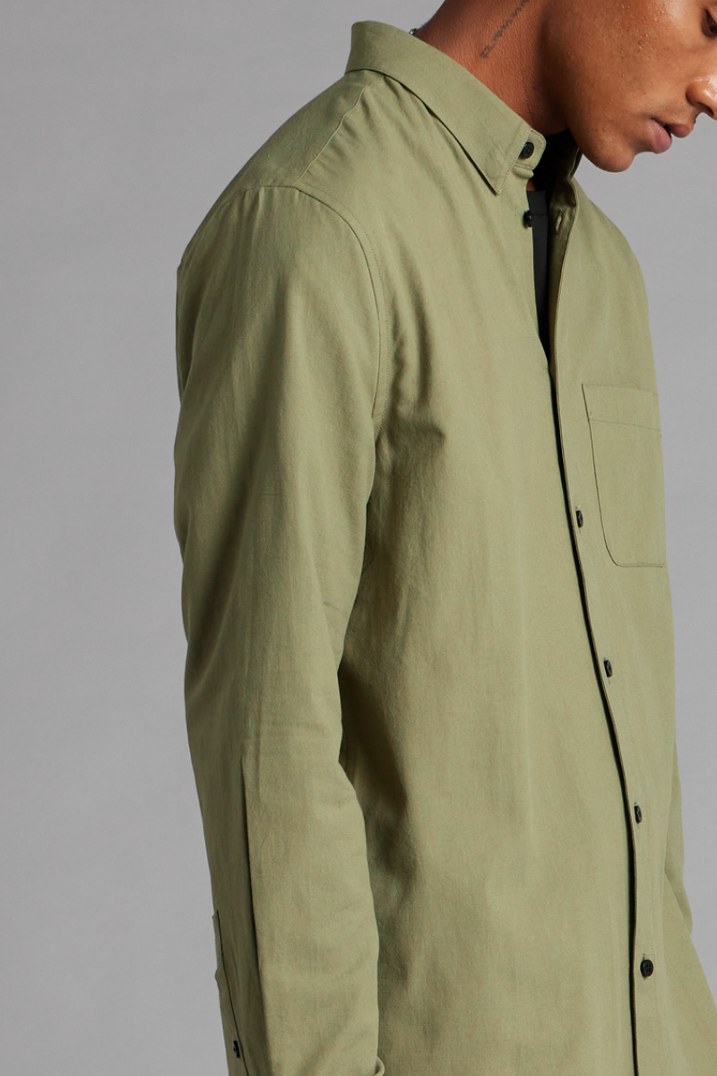 Leaf Green Jeeva Cotton Shirt