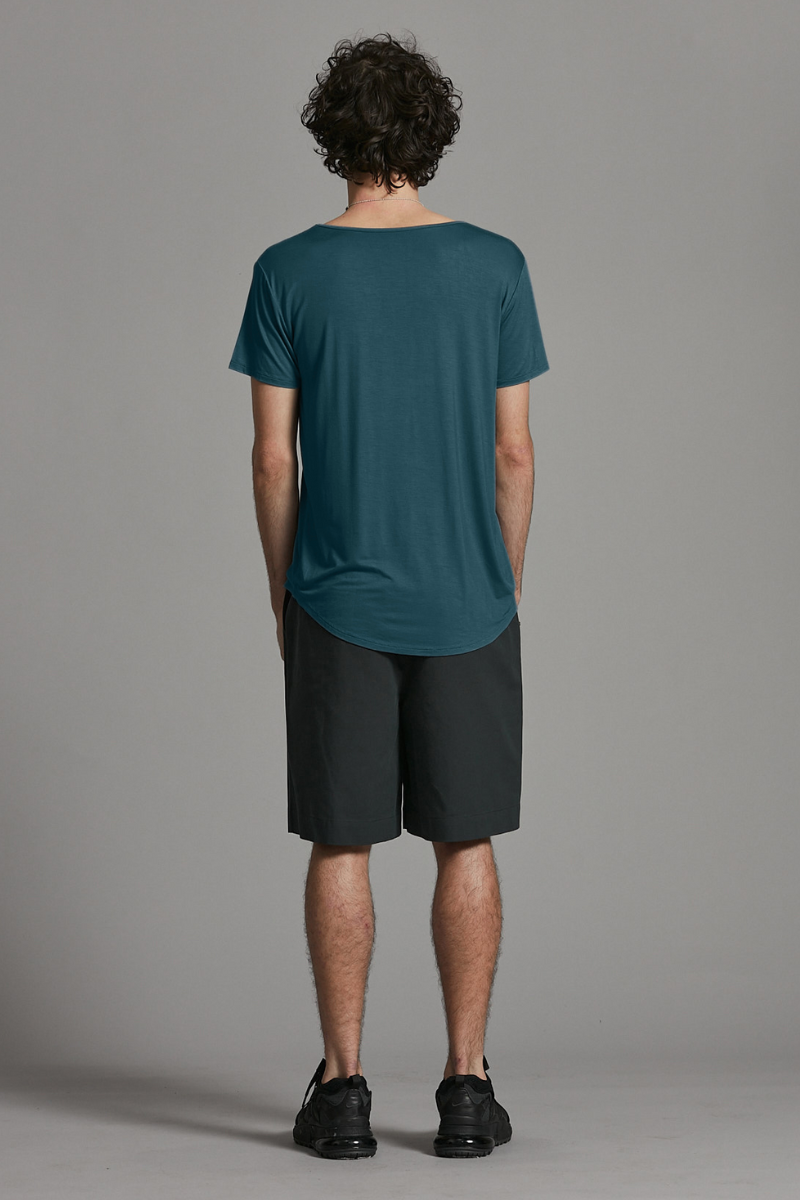 Deep Teal Aalto Bamboo Cotton Tee