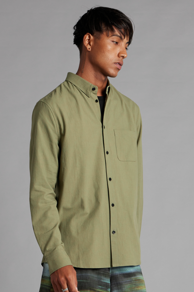 Leaf Green Jeeva Cotton Shirt