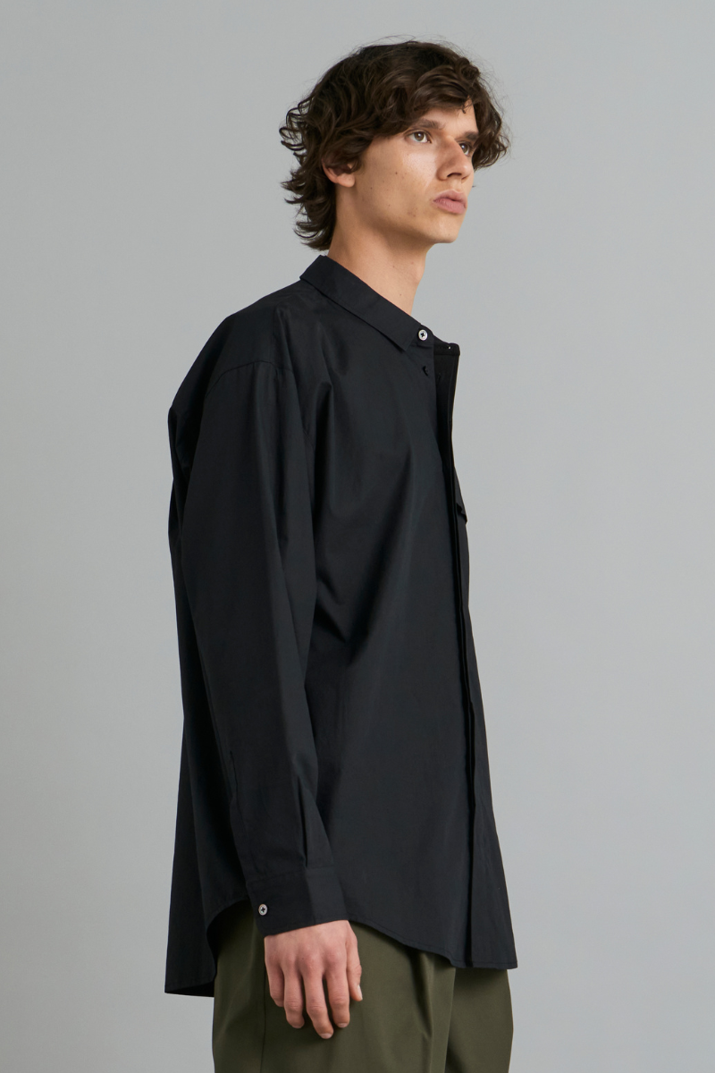 Black Kai GenderU Cotton Shirt