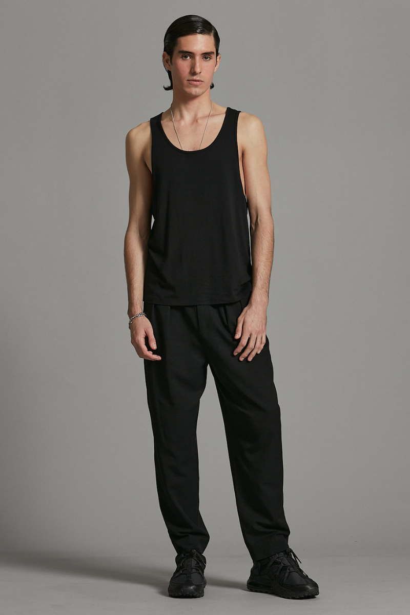 Black Arlo Bamboo Cotton Tank