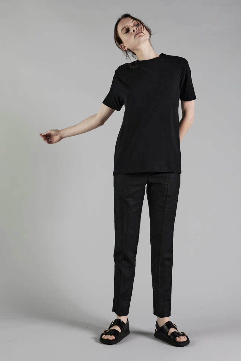 Black Circular Cotton GenderU Tee