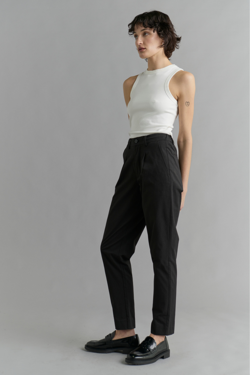 Black Osakie Cotton GenderU Pants