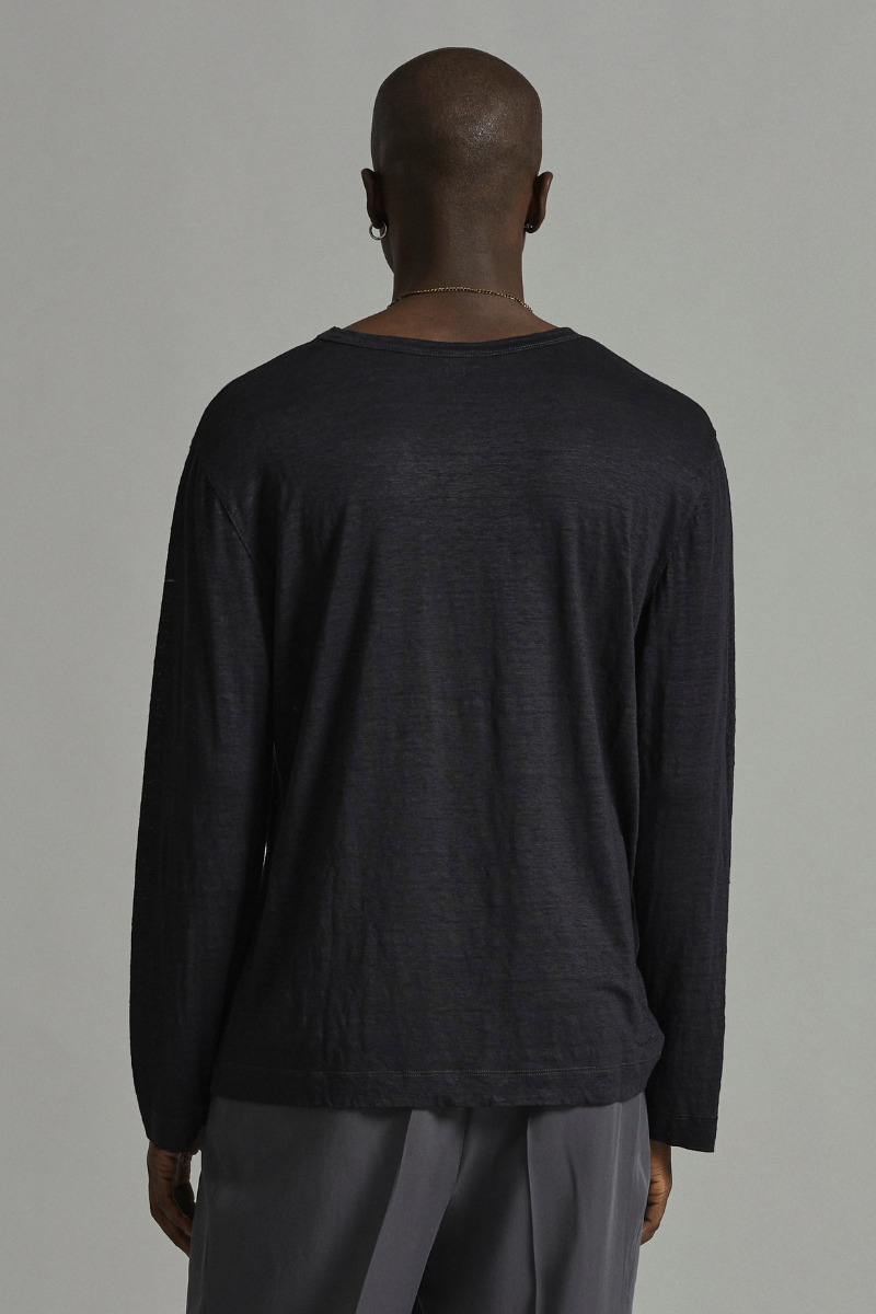 Black Jasper LS GenderU Hemp Tee