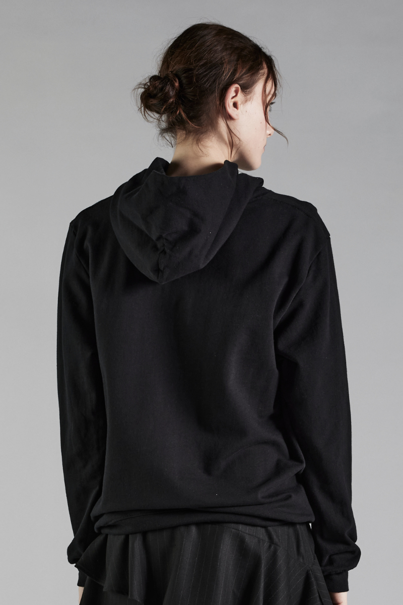 Black Circular Cotton GenderU Hoodie