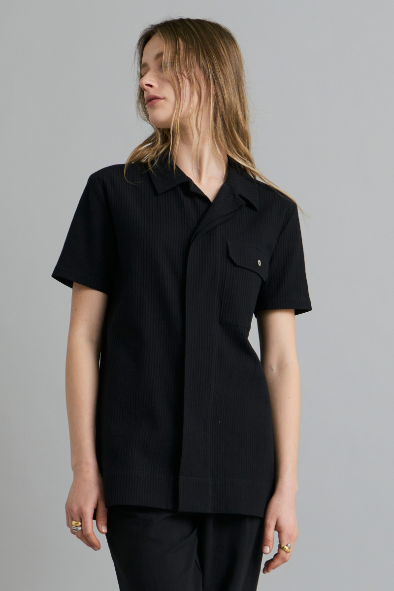 Black Taru Unisex Cotton Shirt