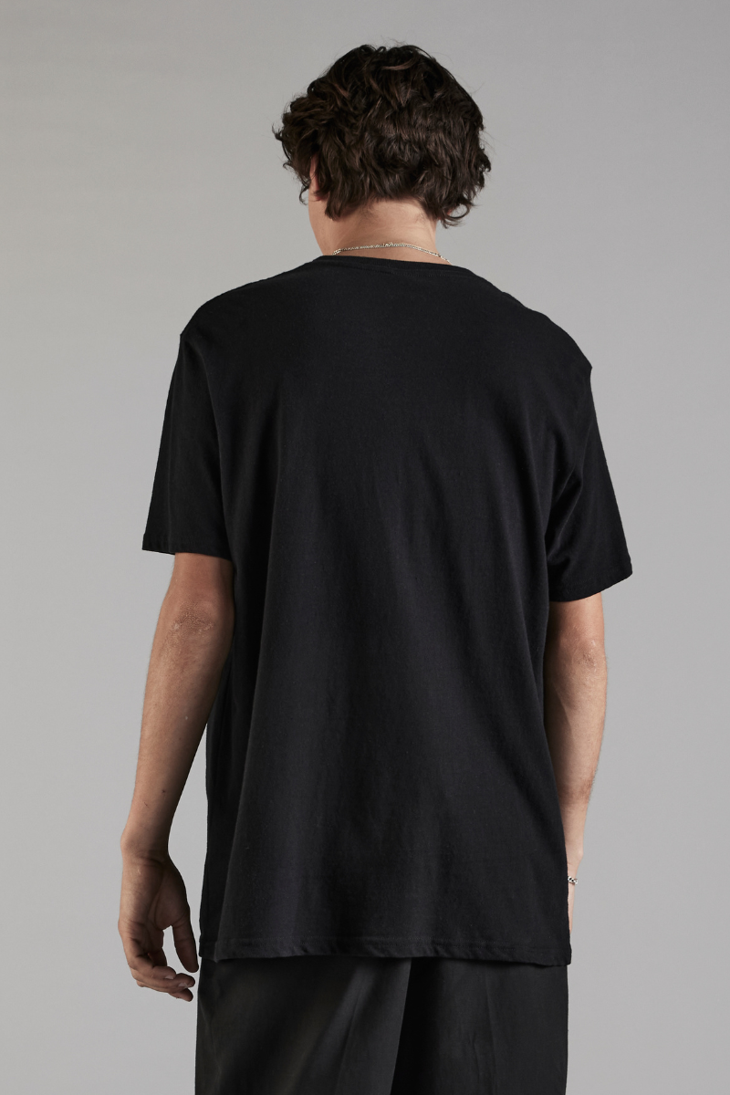 Black Circular Cotton GenderU Tee