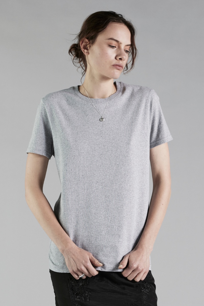 Grey Circular Cotton GenderU Tee