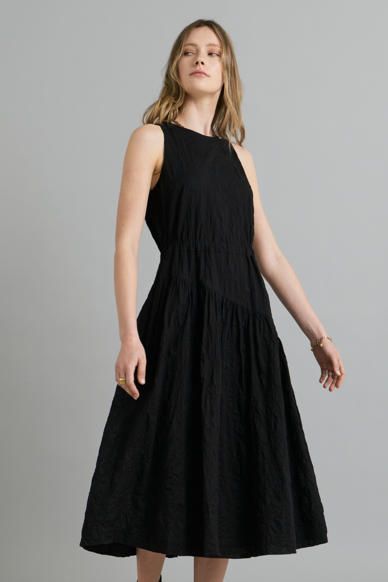 Black Lantern Cotton Sleeveless Dress