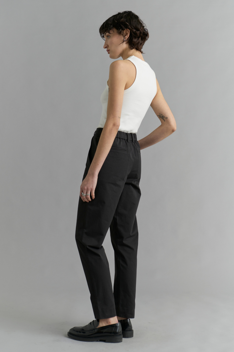 Black Osakie Cotton GenderU Pants