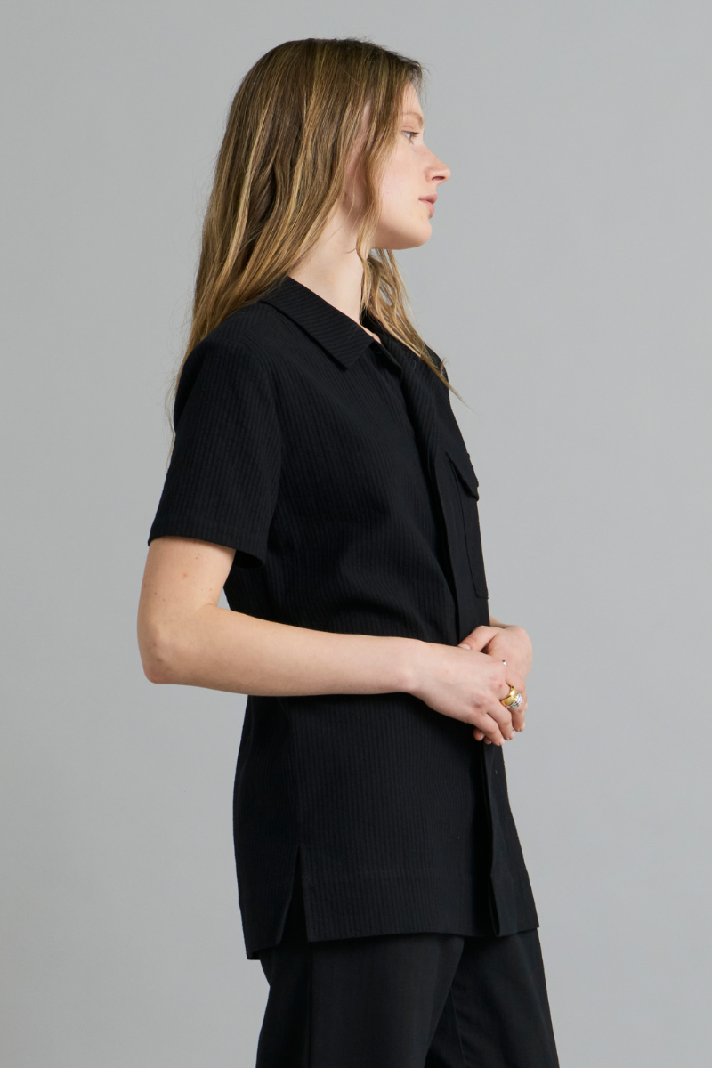 Black Taru Unisex Cotton Shirt