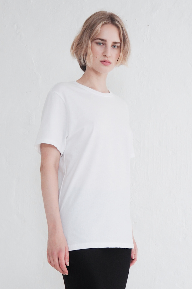 White Circular Cotton GenderU Tee