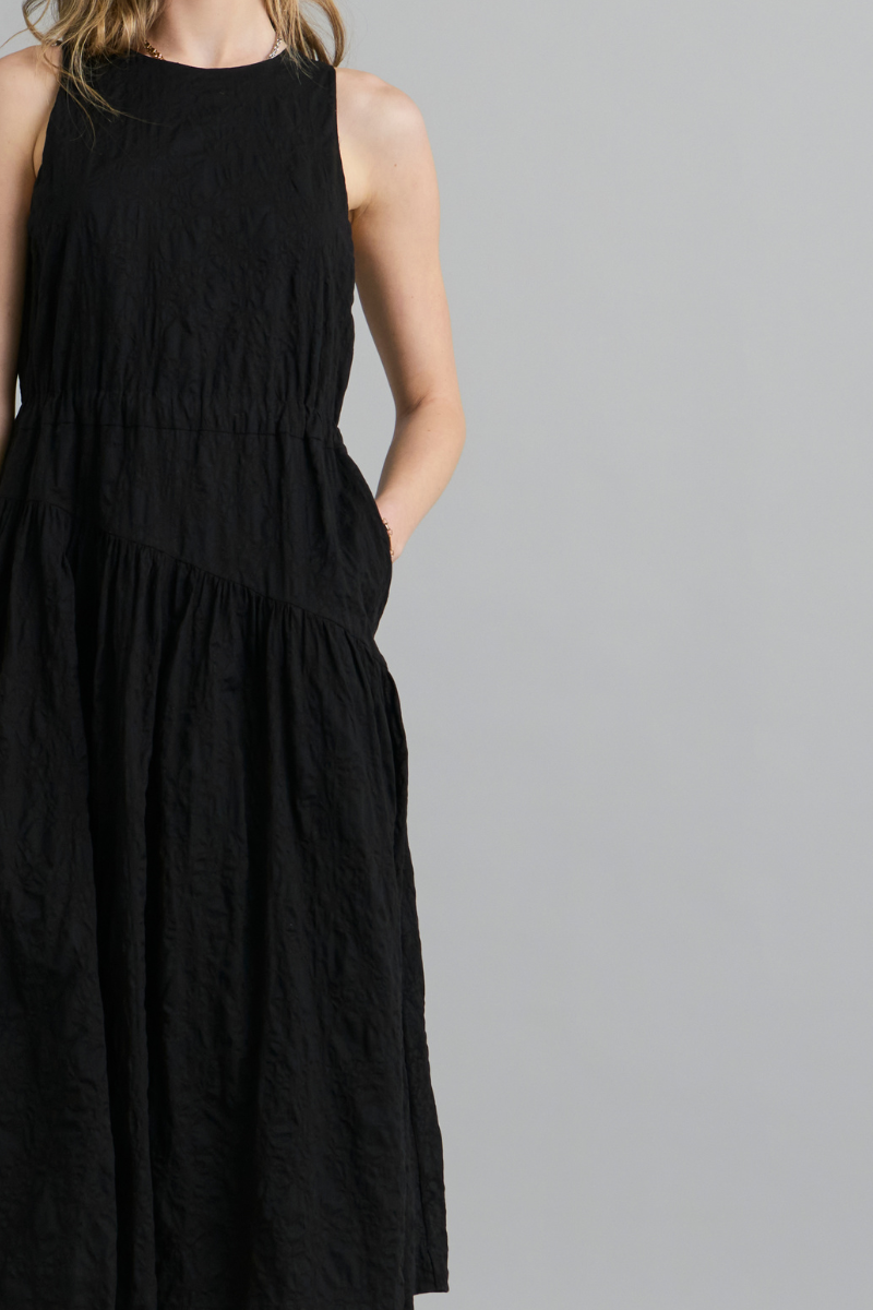 Black Lantern Cotton Sleeveless Dress