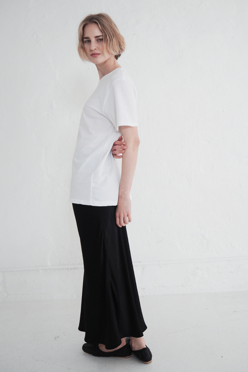 White Circular Cotton GenderU Tee