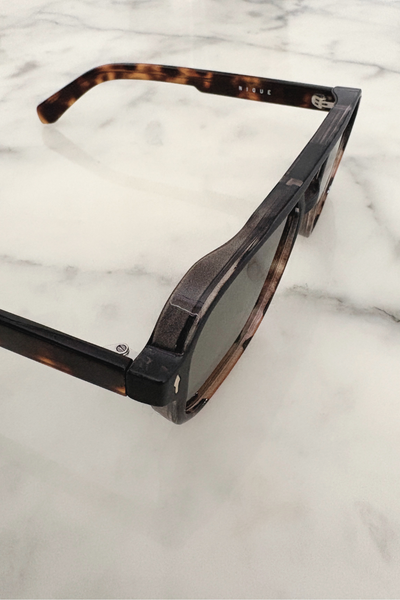 Black Tortoiseshell Axis Aviator Sunglasses