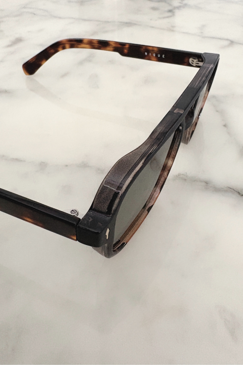 Black Tortoiseshell Axis Aviator Sunglasses