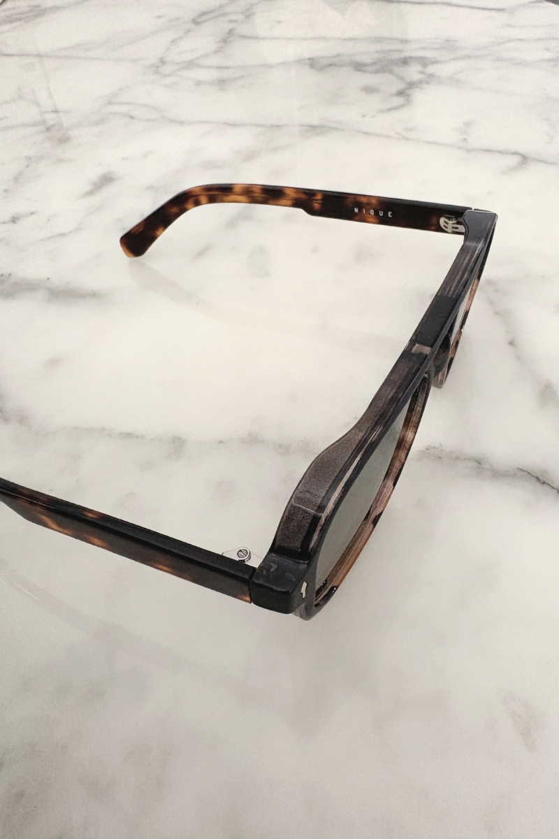 Black Tortoiseshell Axis Aviator Sunglasses