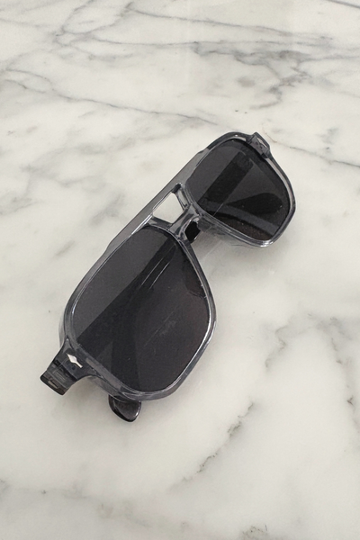 Grey Crystal Axis Aviator Sunglasses