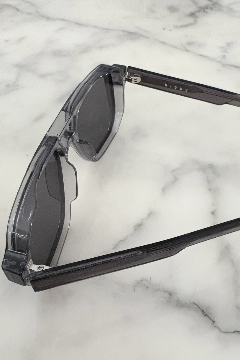 Grey Crystal Axis Aviator Sunglasses