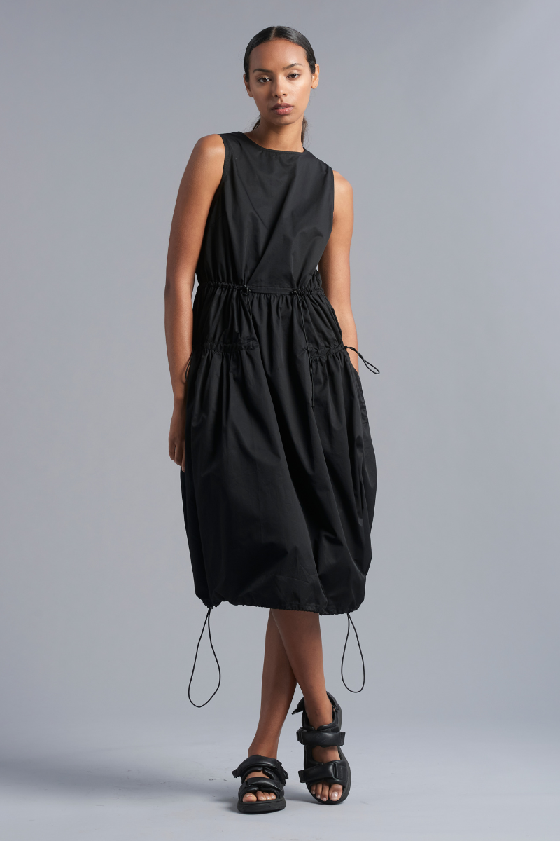 white christmas dresses Buy Playful Maroon Pink Cotton Striped Drawstring Dress main image 0